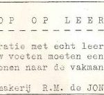 Adv Schoenmakerij de Jong